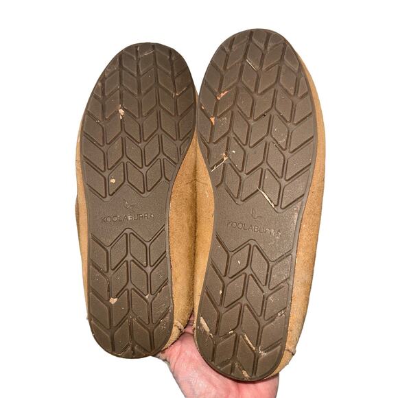 Koolaburra by UGG Moccasin Slippers Lezly Perf Brown Sz 7 slip on suede fuzzy - Picture 5 of 9